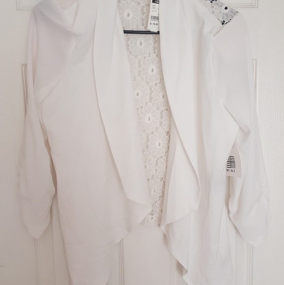 Cardigan with back lace and drape front - Picture 2 of 3